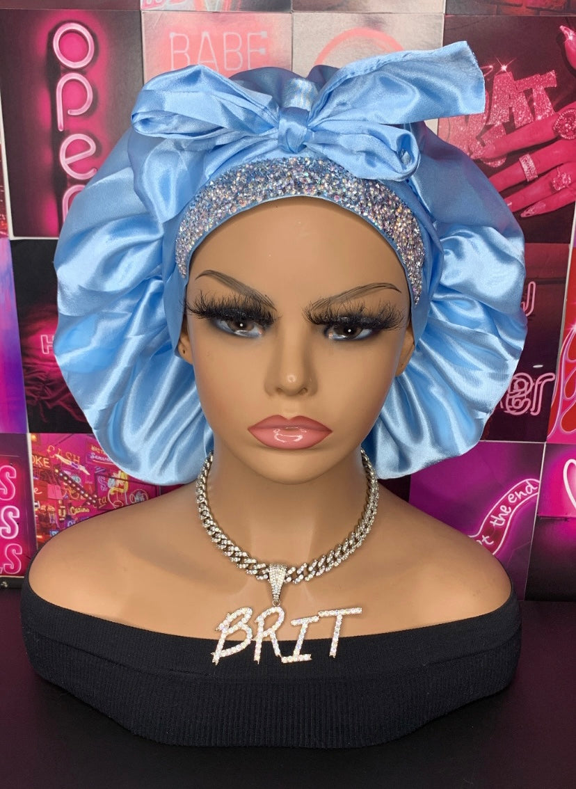 Bling Bonnet Light Blue