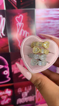 Double Heart Promise Ring Silver